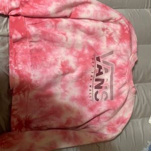 Vans pink and white sweatshirt